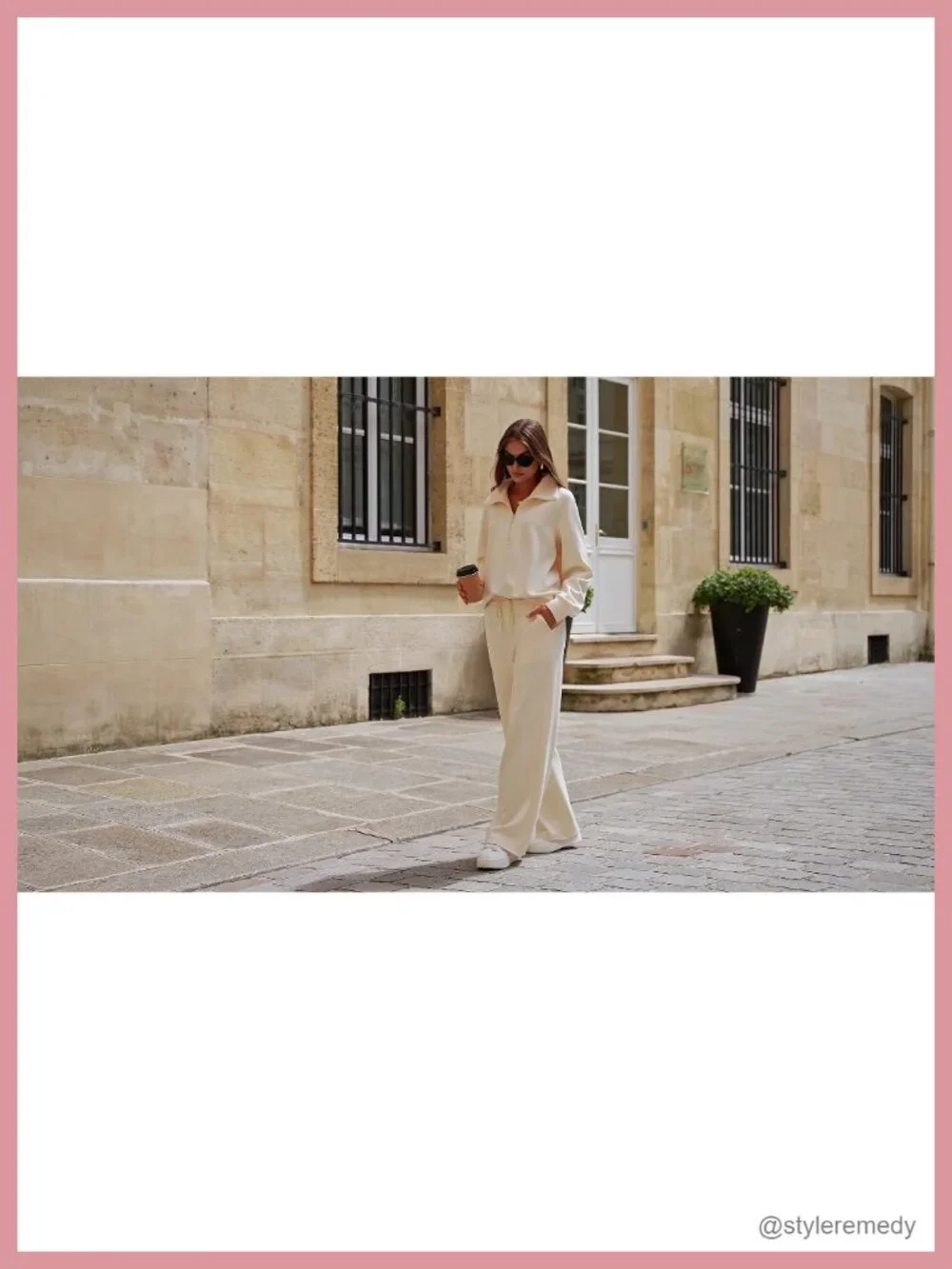 Women's 2 Piece Lounge Set Zip Up Sweatshirt Wide Leg Pants Tracksuit
